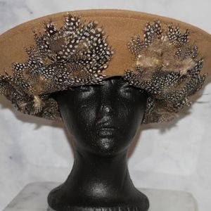 Jack McConnell Original Wool Bowler Hat with Feath